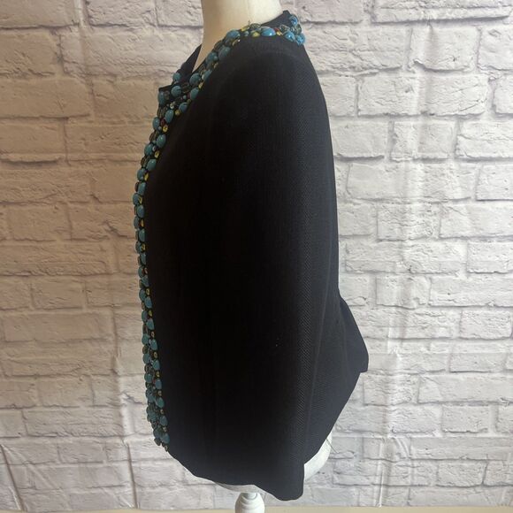 Muse For Boston Proper Beaded Fitted Black Career Blazer NWOT  **Flawed Size 10 - Picture 4 of 8
